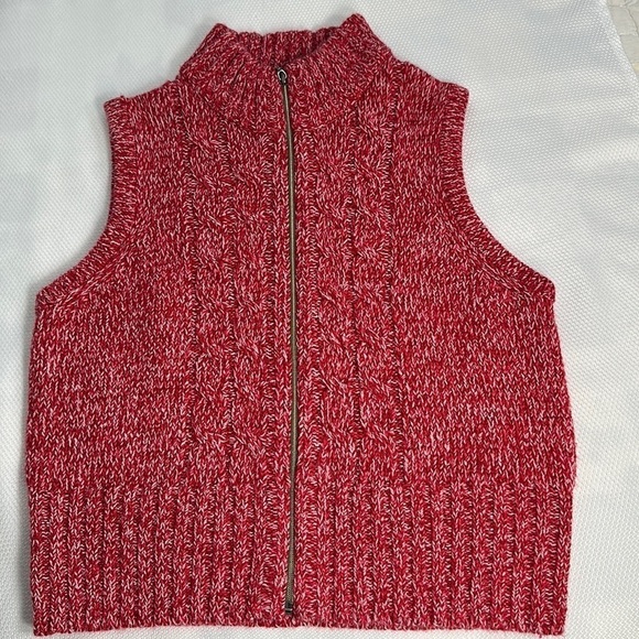 Sweater vest zipper red/pink - Picture 1 of 4